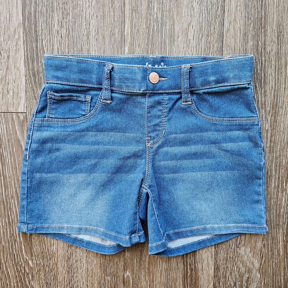 YMI Girl Denim‎ Jean Shorts Blue Adjustable Waist Girls Kids Size M